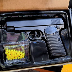 تفنگ اسباب بازی کلت فلزی ساچمه ای ایرسافت گان مدل AIRSOFT GUN V8 -اسباب بازی